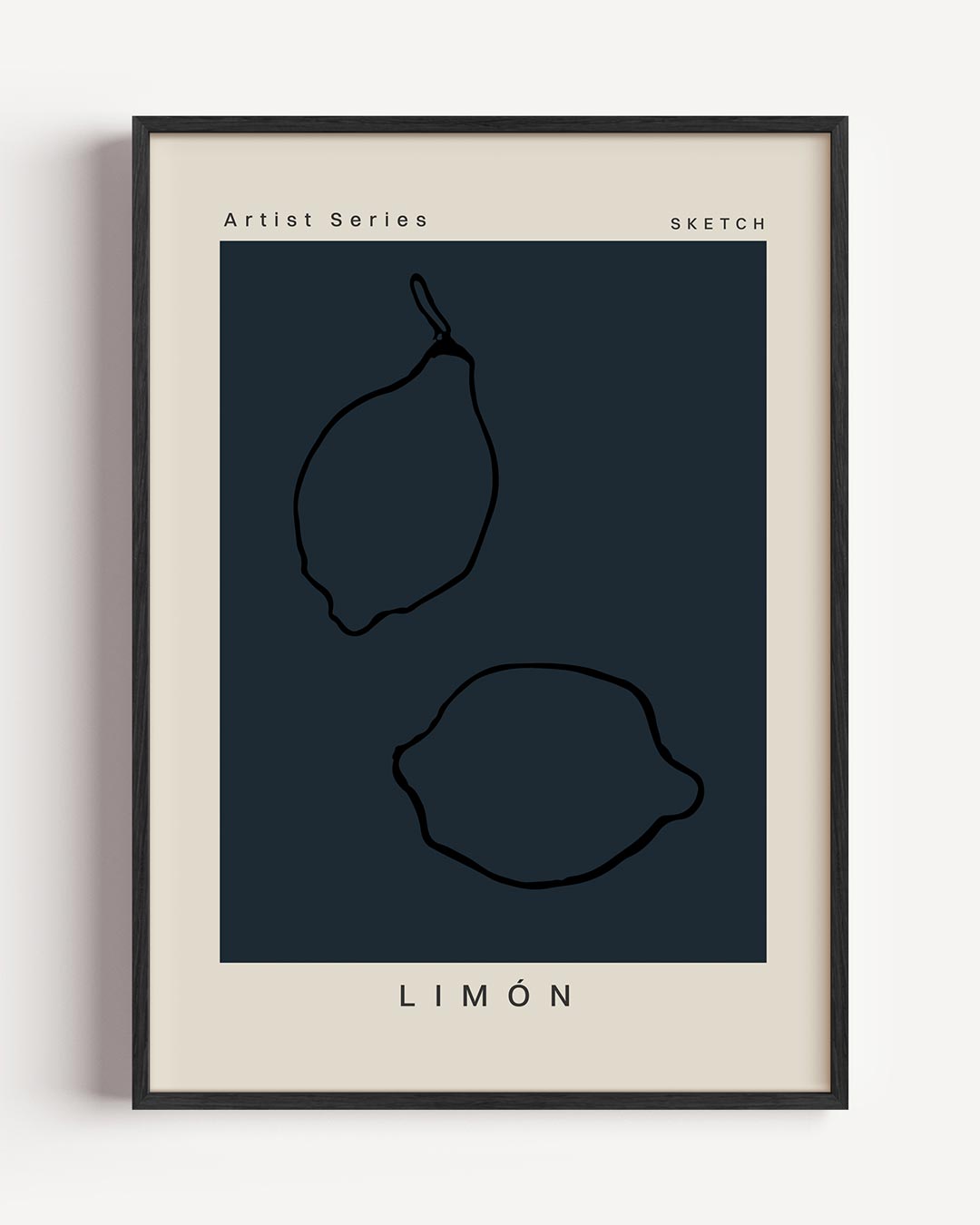 Stijlvolle Limoensketch Poster-WallArtistic