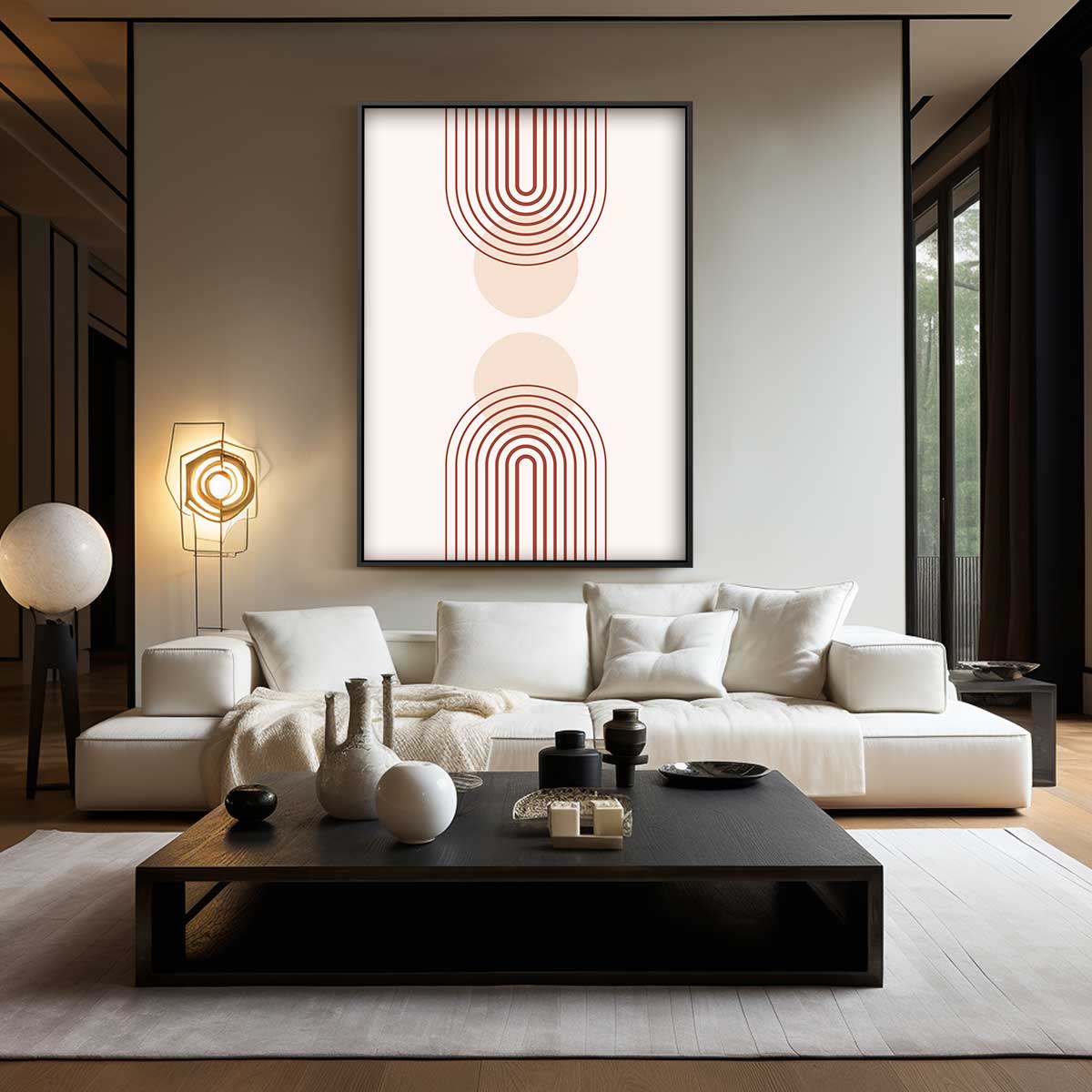 Retro Geometrisch Wandkunst Kunstwerk-canvas-dibond-plexiglas-wanddecoratie-WallArtistic