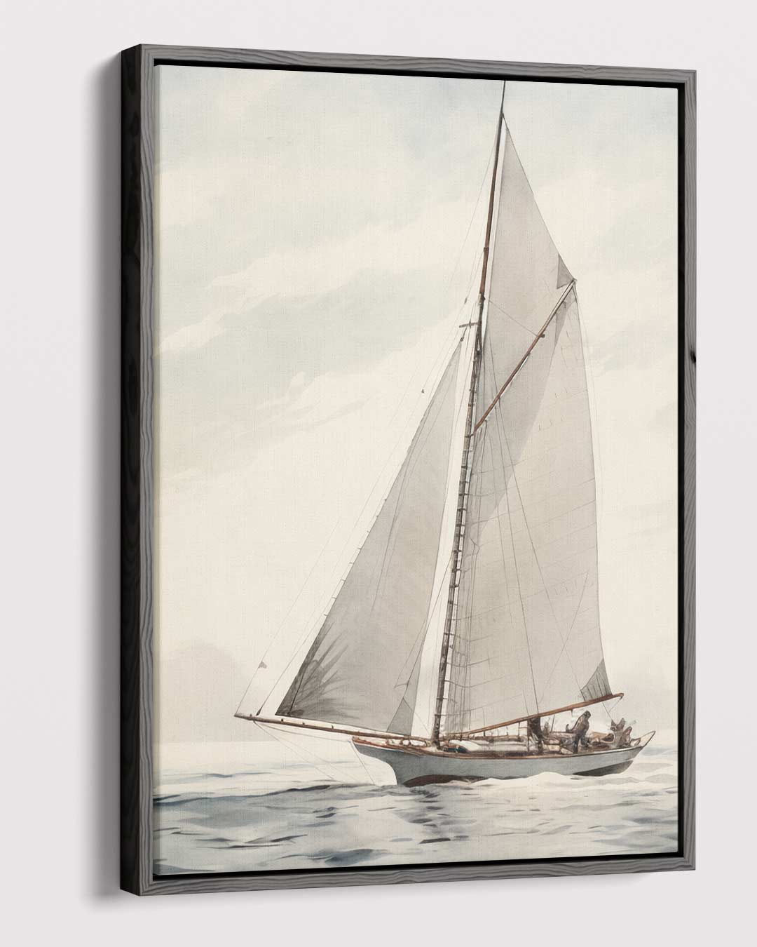 Zeilavontuur op open water Kunstwerk-canvas-dibond-plexiglas-wanddecoratie-WallArtistic