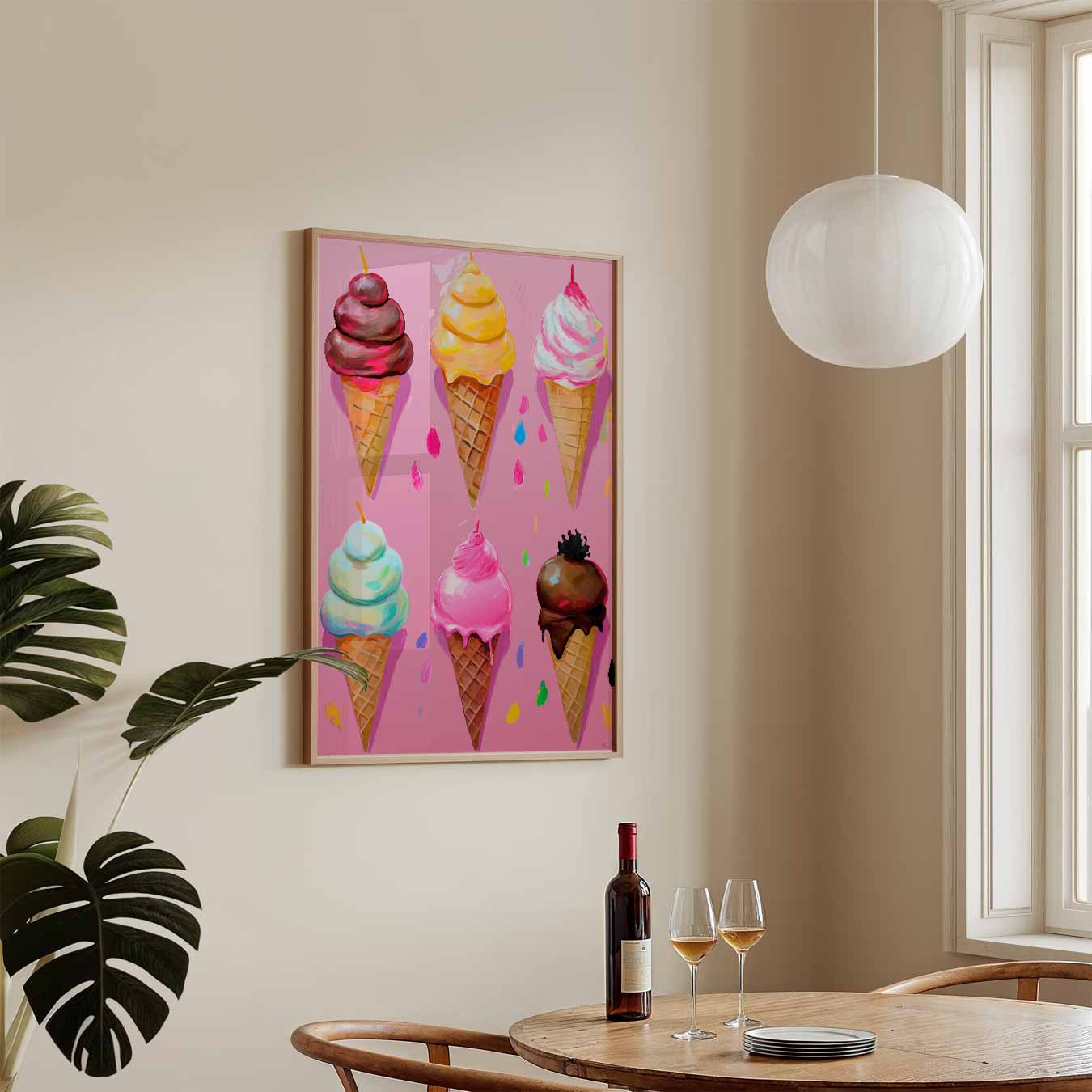 Kleurrijke IJshoorntjes Poster