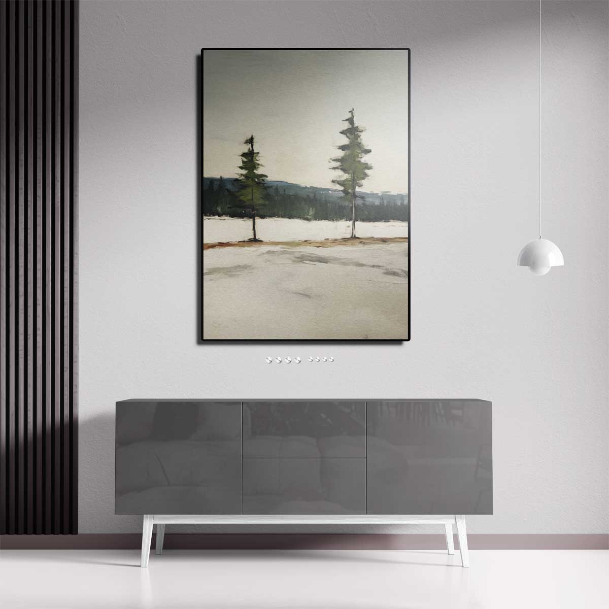 Winterse Rust in de Natuur Kunstwerk-canvas-dibond-plexiglas-wanddecoratie-WallArtistic