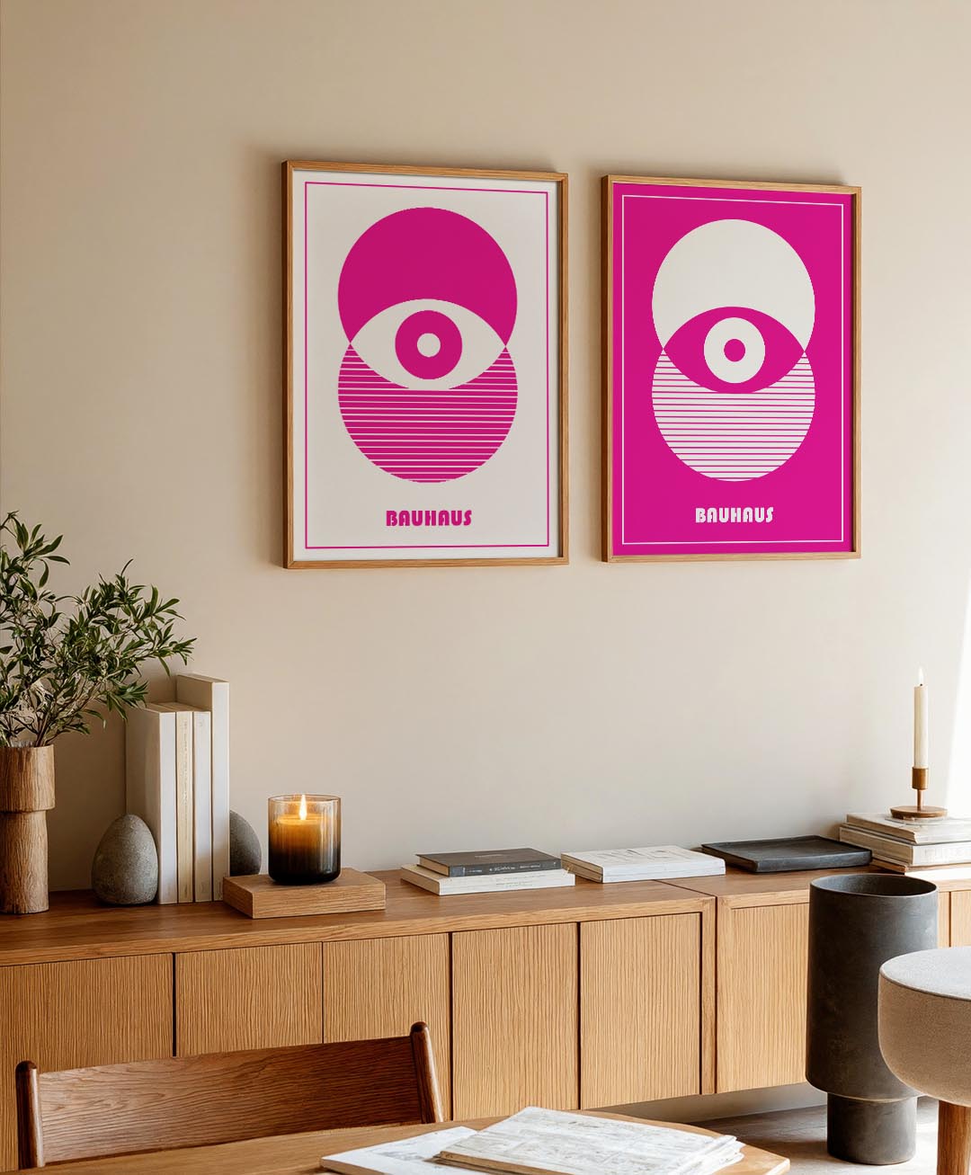 Cirkel en strepen Posterset