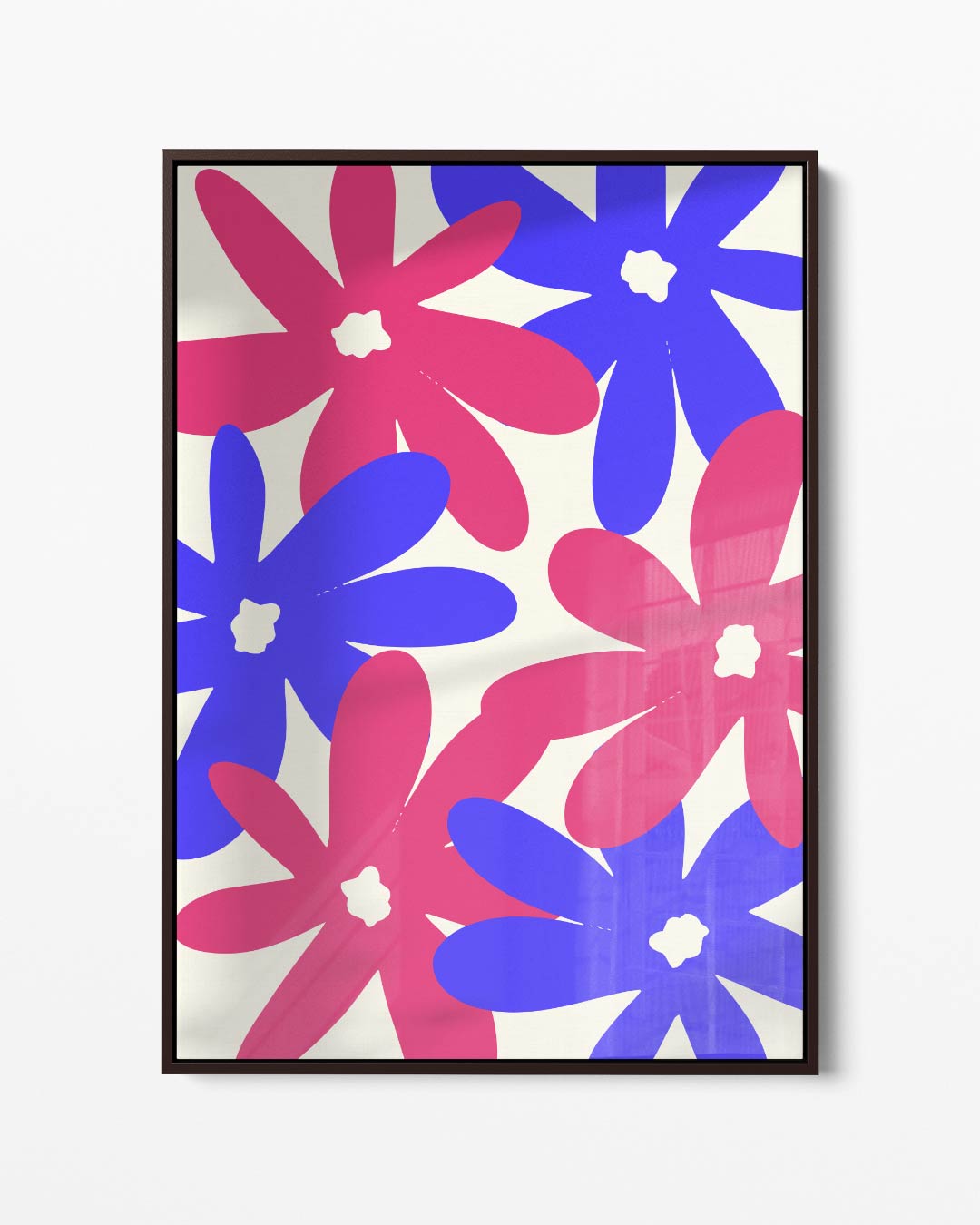 Kleurrijke Bloemenexplosie Kunstwerk-canvas-dibond-plexiglas-wanddecoratie-WallArtistic