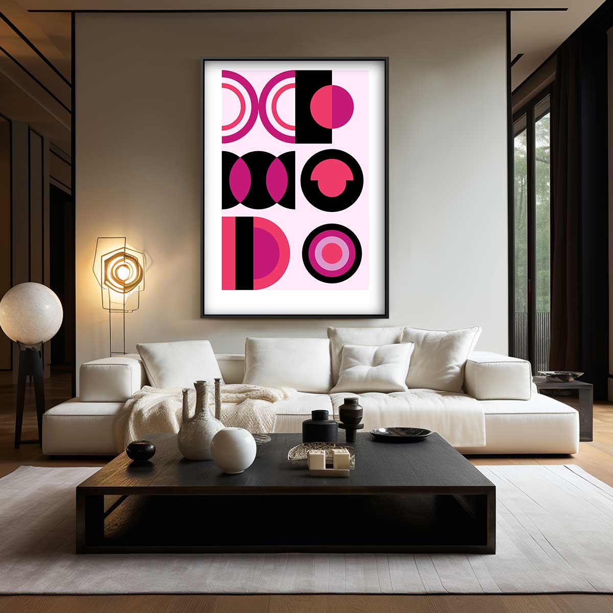 Geometrische Uitspatting Kunstwerk-canvas-dibond-plexiglas-wanddecoratie-WallArtistic