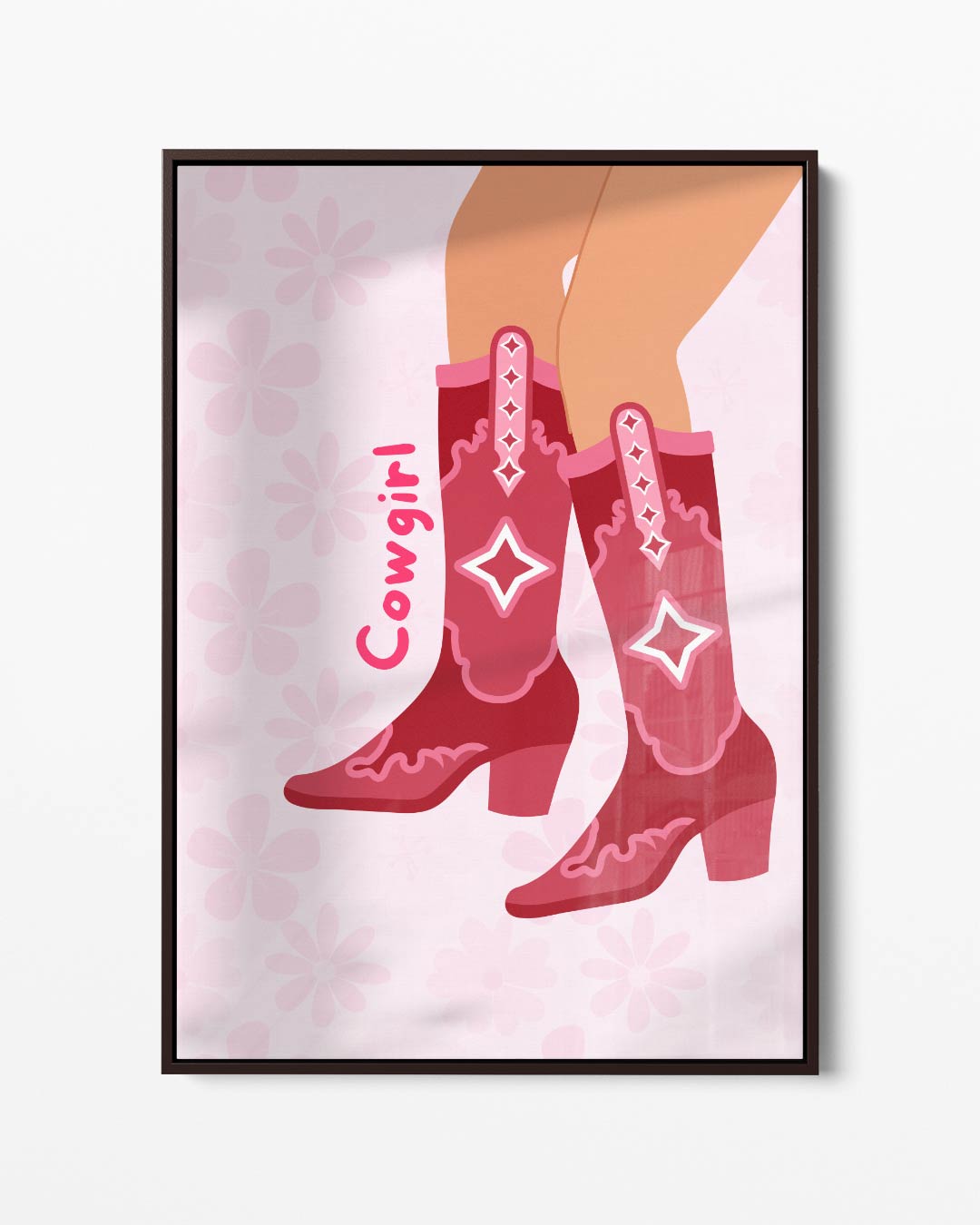 Stoere Cowgirl Laarzen Print Kunstwerk-canvas-dibond-plexiglas-wanddecoratie-WallArtistic