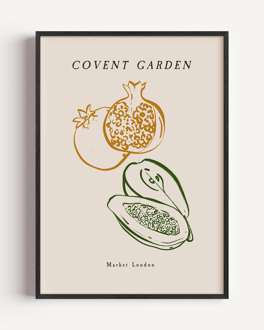 Covent Garden Fruit Illustratie Poster-WallArtistic