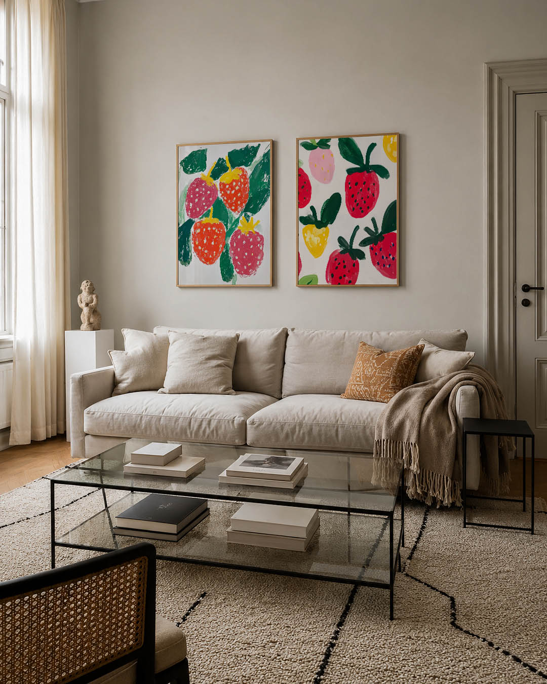 Speelse aardbeien Posterset