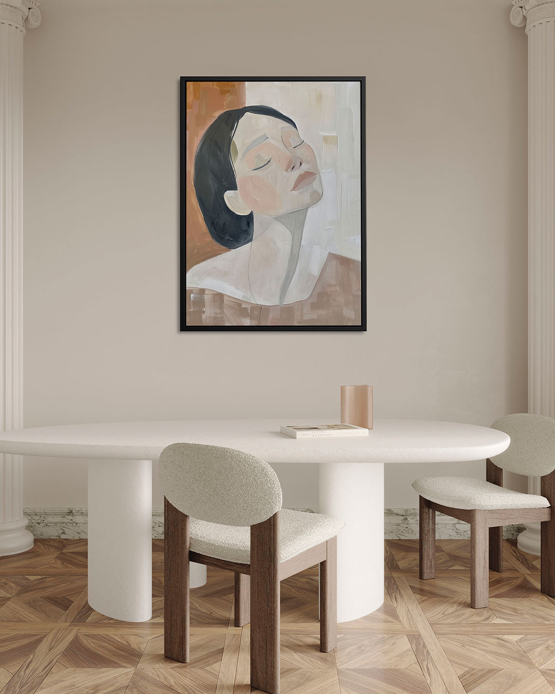 Dromerige vrouw Kunstwerk
