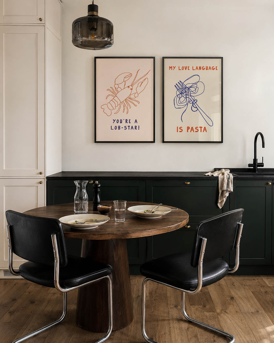Kreeft lijnenspel Posterset