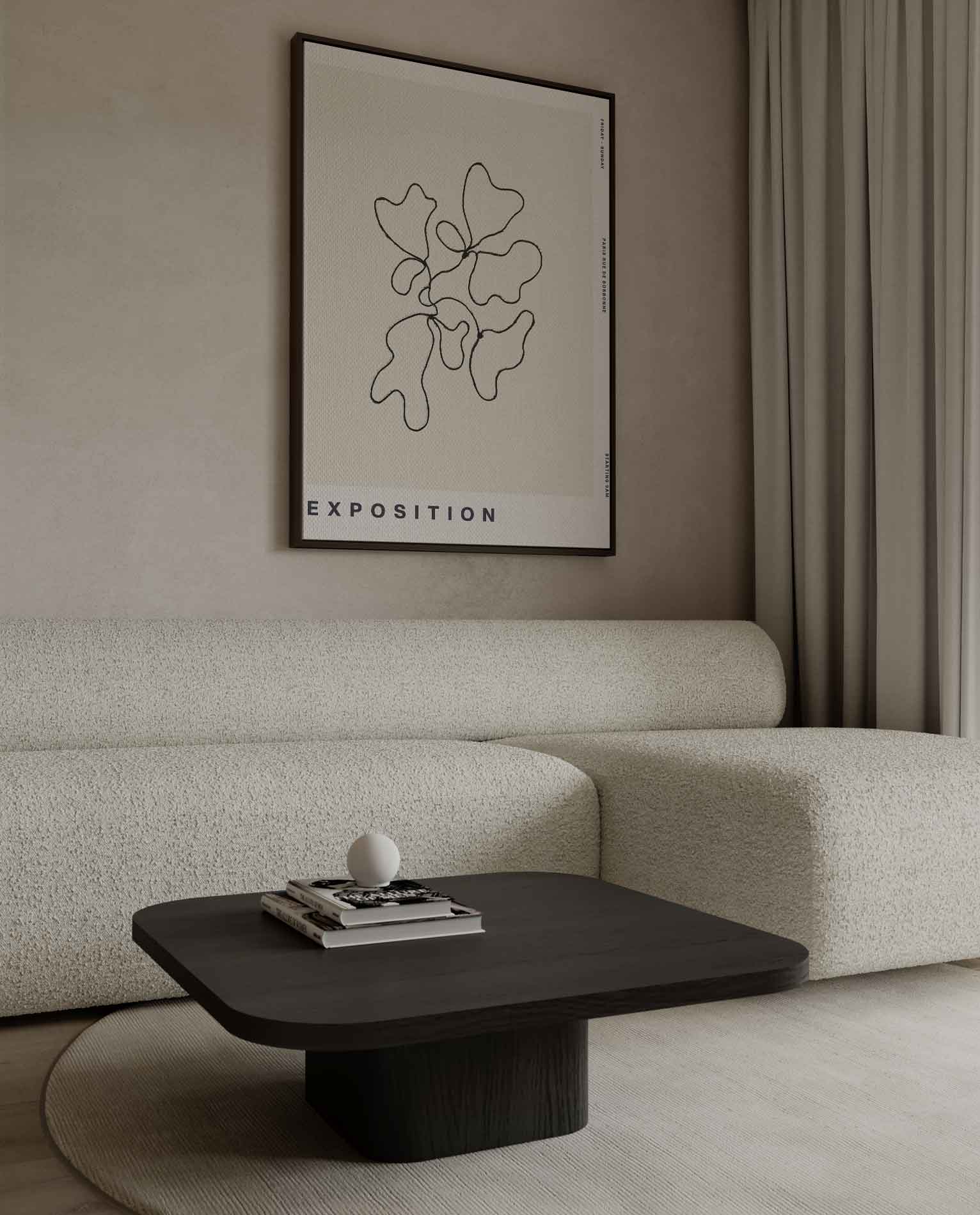 Abstracte Organische Vormen Kunstwerk-canvas-dibond-plexiglas-wanddecoratie-WallArtistic
