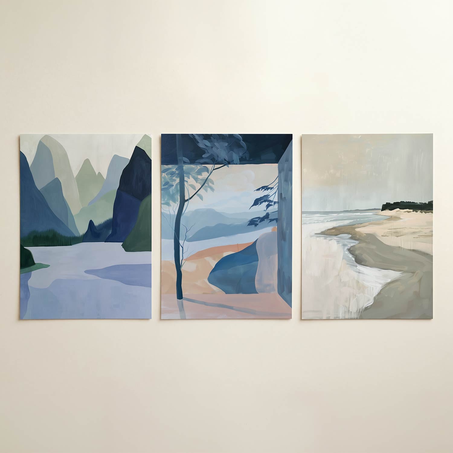 Serene berglandschap Posterset