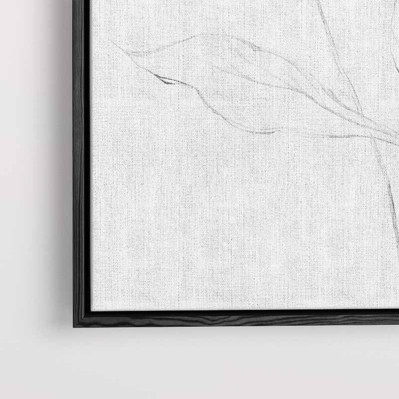 Elegante Bloemschets Kunstwerk-canvas-dibond-plexiglas-wanddecoratie-WallArtistic