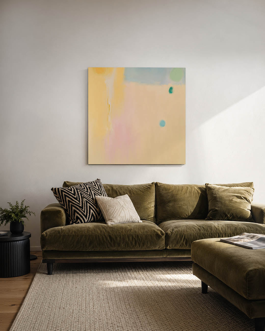 Zachte kleurencompositie Kunstwerk