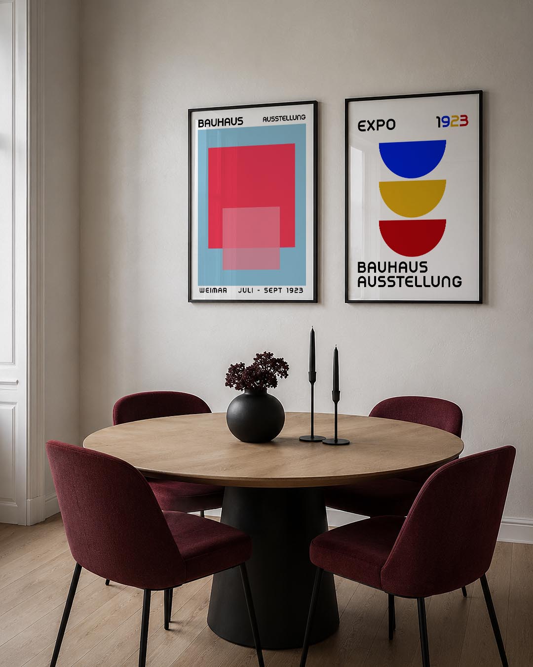 Kleurvlakken en lijnen Posterset