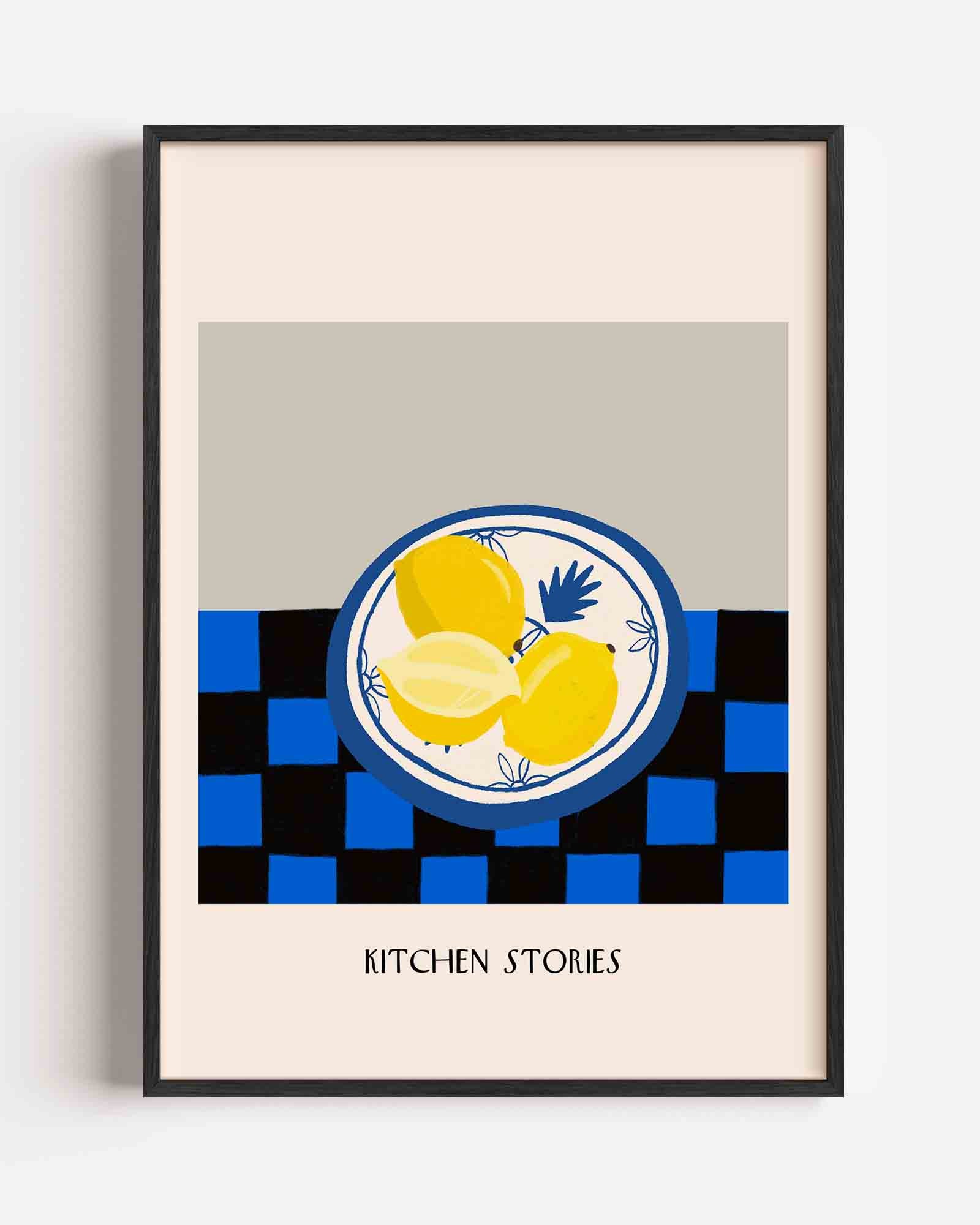 Citroenen op bord Poster