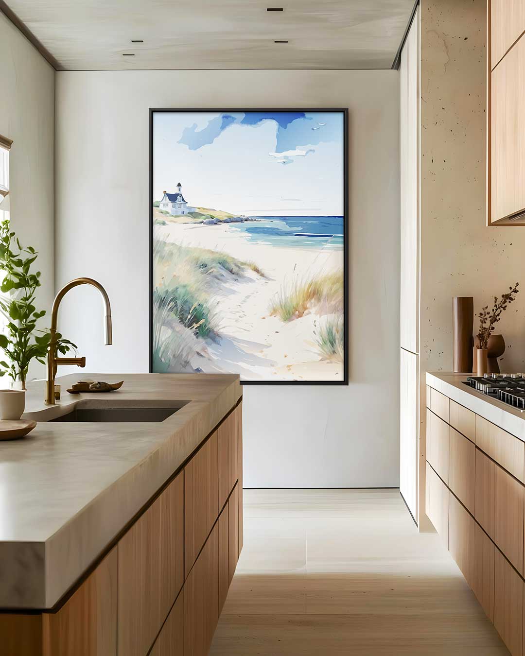 Zomer aan Zee Kunstwerk-canvas-dibond-plexiglas-wanddecoratie-WallArtistic