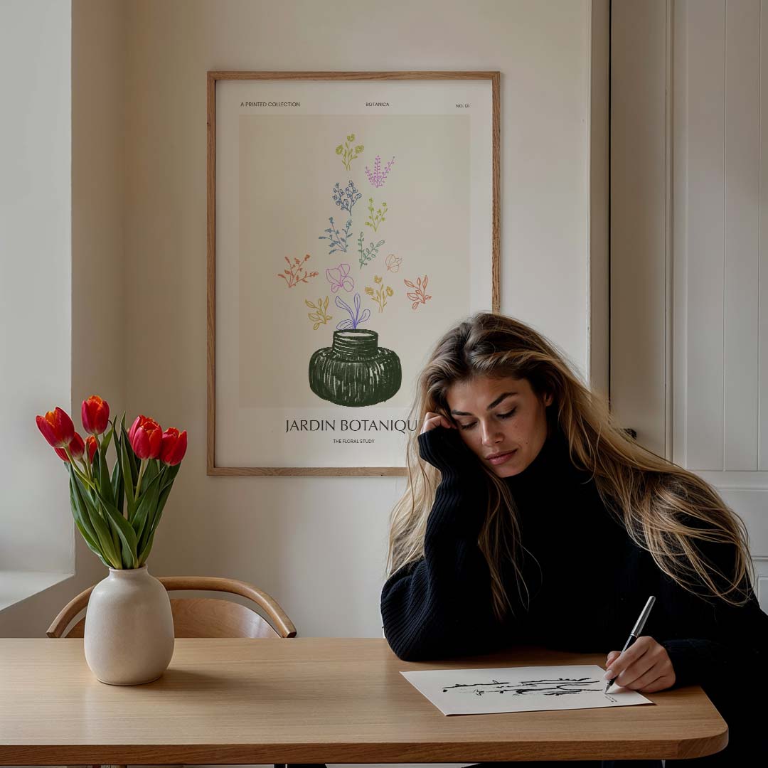 Botanische Bloemenposter-WallArtistic