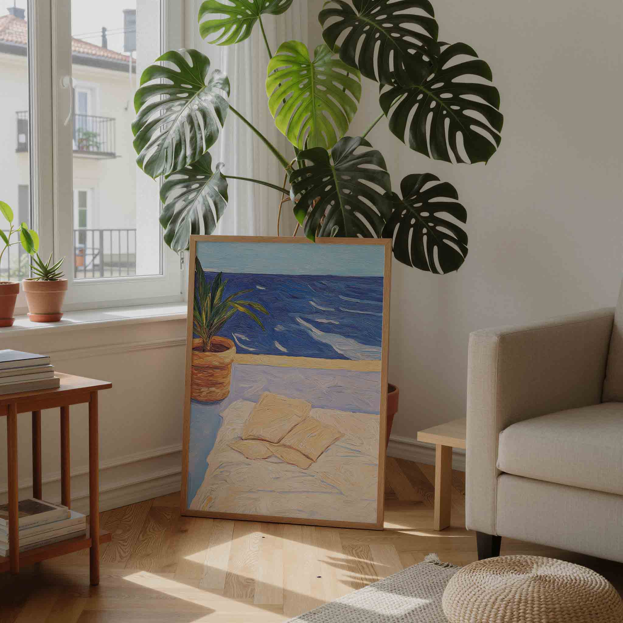 Plant en zee Poster
