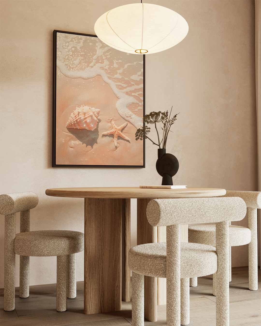 Zeegeheimen in Zacht Bruin Kunstwerk-canvas-dibond-plexiglas-wanddecoratie-WallArtistic