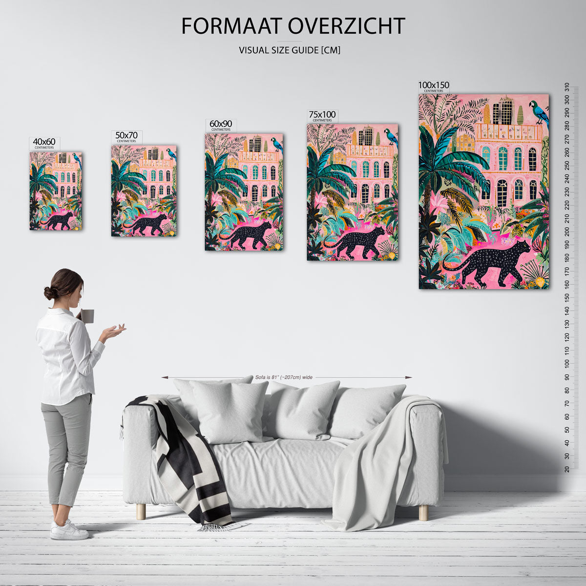 Exotische jungle scene Kunstwerk