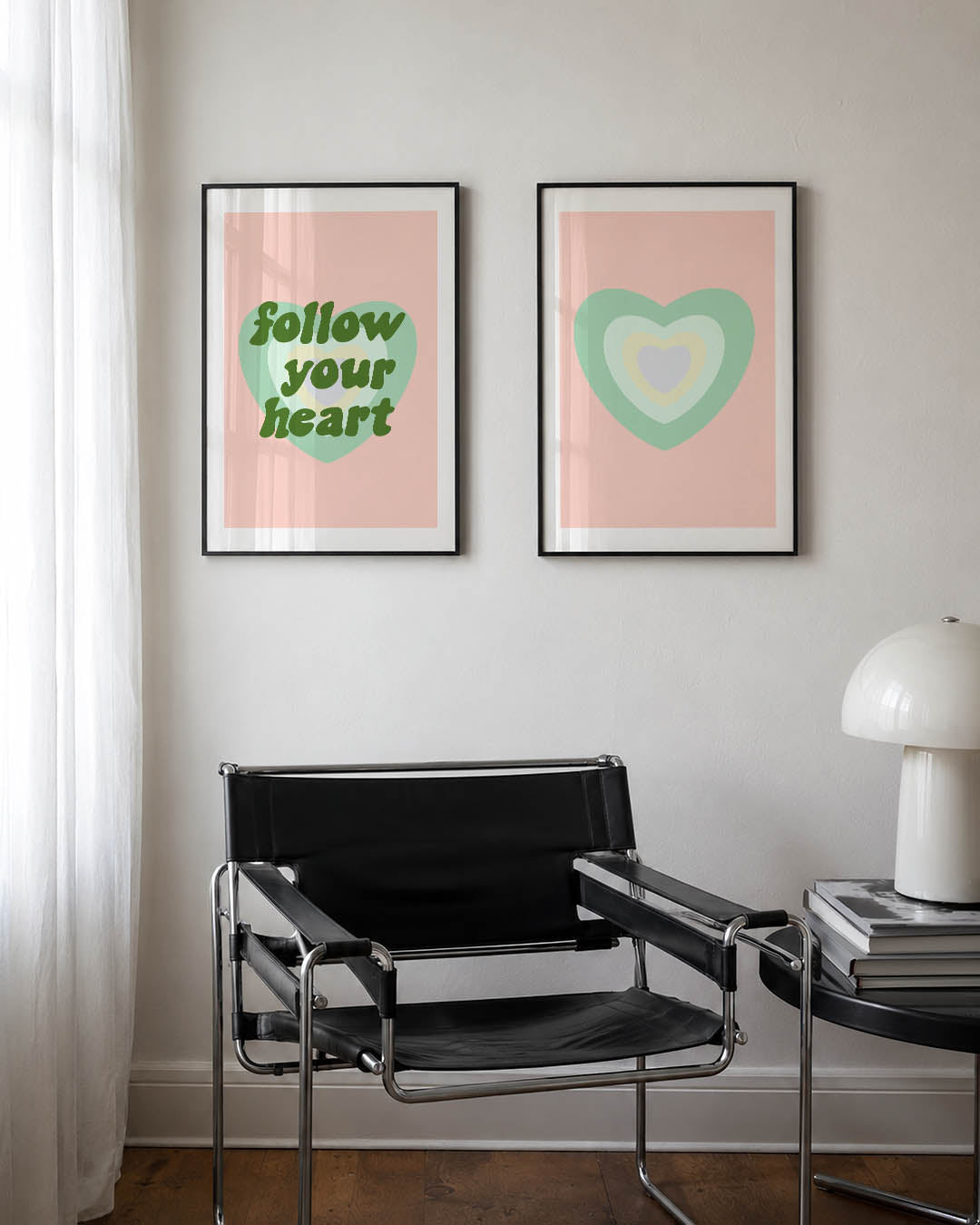 Hartvormige kleuren Posterset