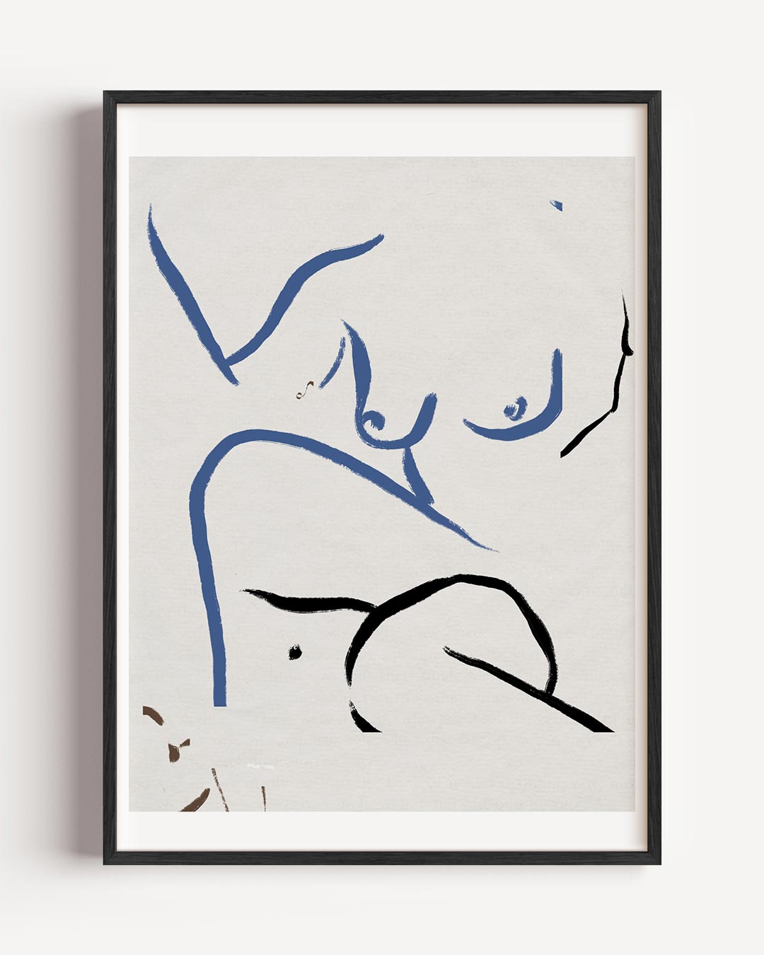 Minimalistische Vrouwenfiguur Poster-WallArtistic