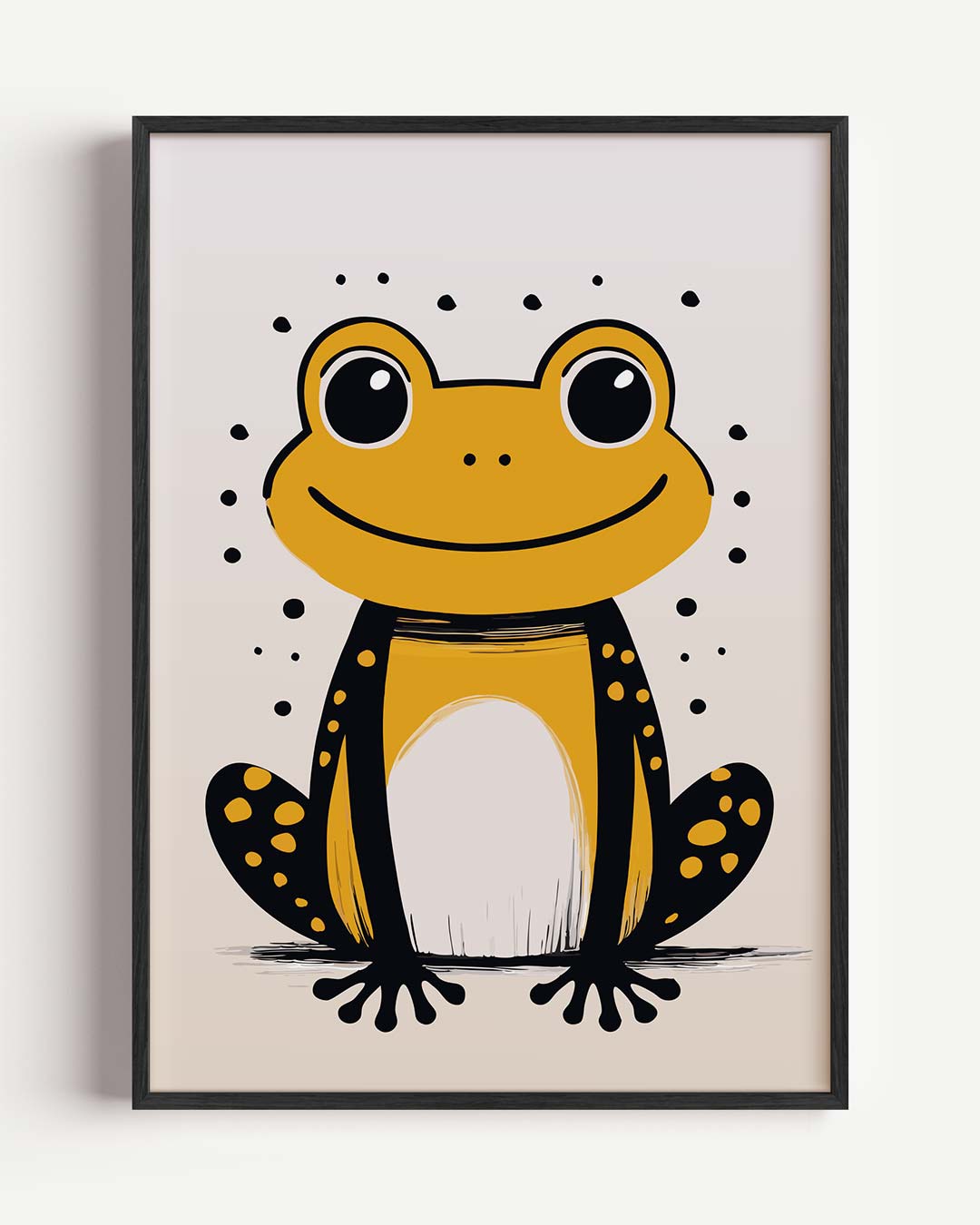 Vrolijke Kikker Illustratie Poster