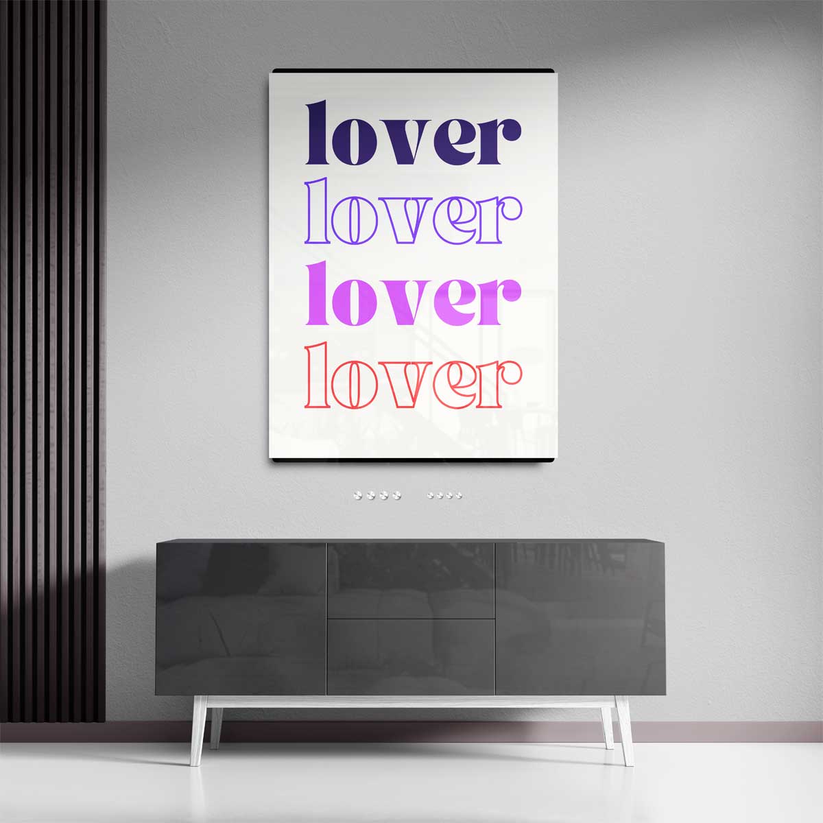 Kleurrijke Typografie Kunstwerk-canvas-dibond-plexiglas-wanddecoratie-WallArtistic