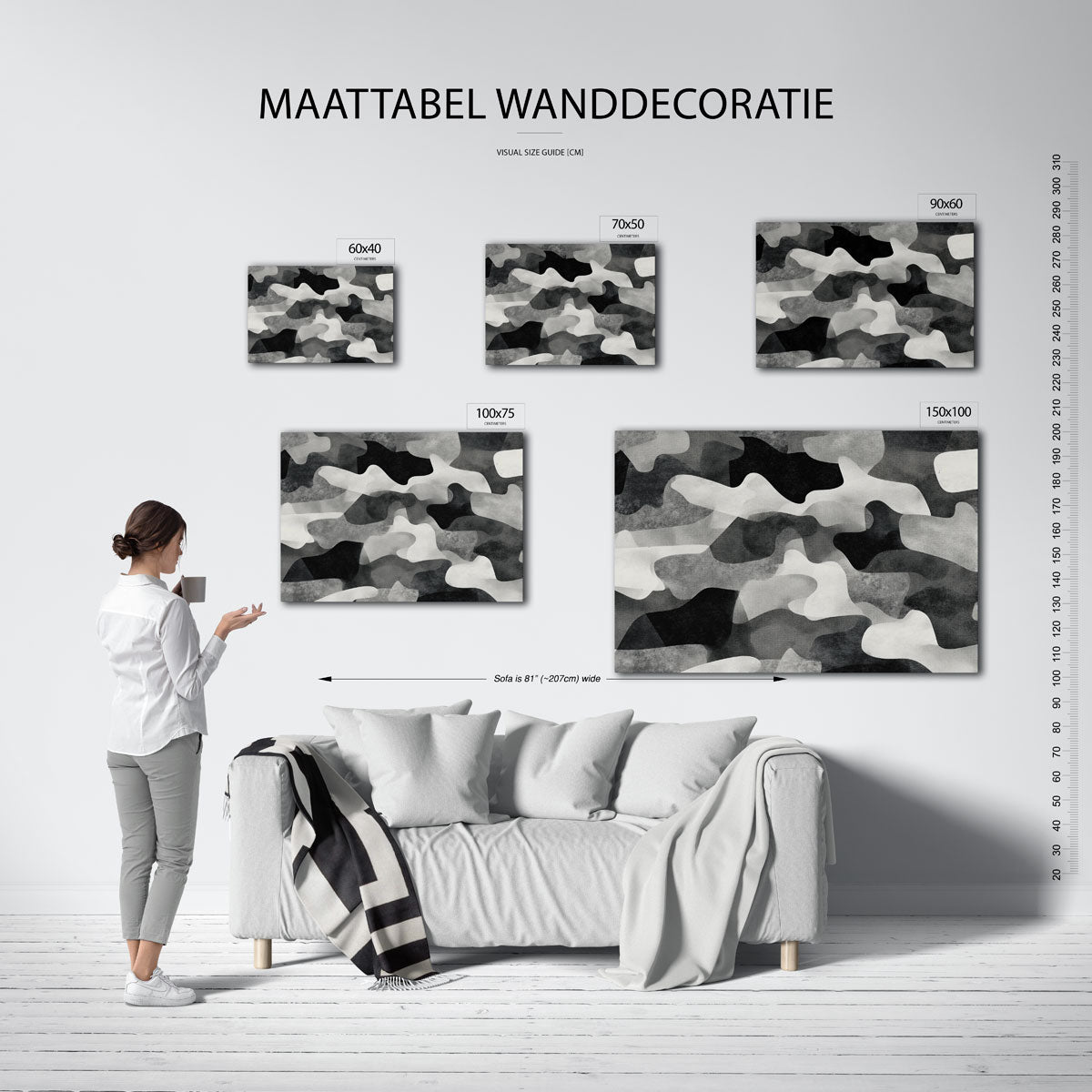Organische vormen compositie Kunstwerk
