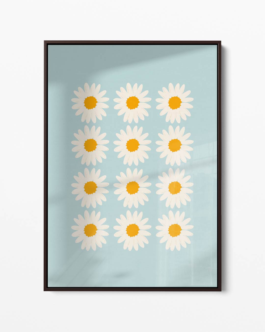 Zomerse Margrieten op Hemelsblauw Kunstwerk-canvas-dibond-plexiglas-wanddecoratie-WallArtistic