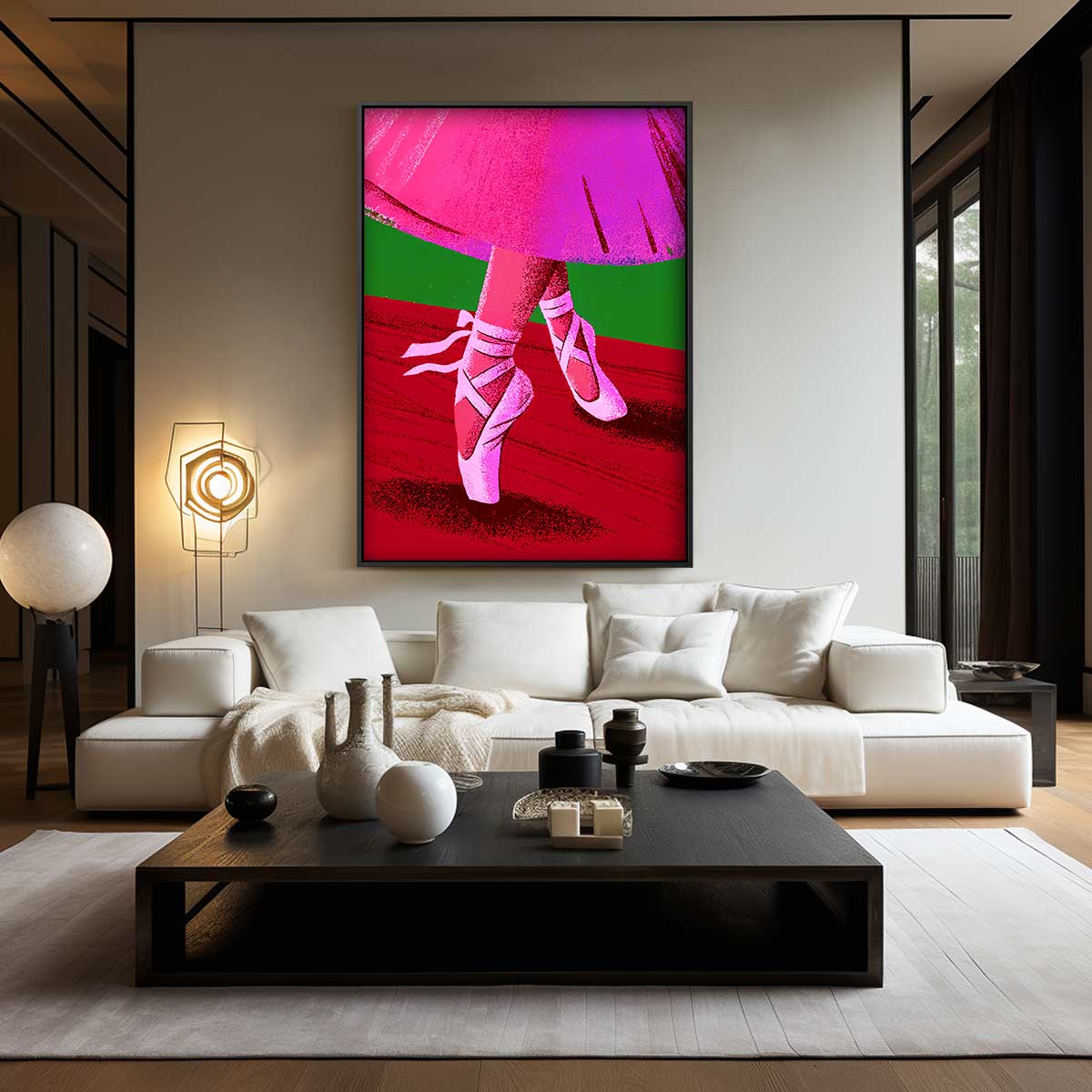 Dansende Schoonheid Kunstwerk-canvas-dibond-plexiglas-wanddecoratie-WallArtistic