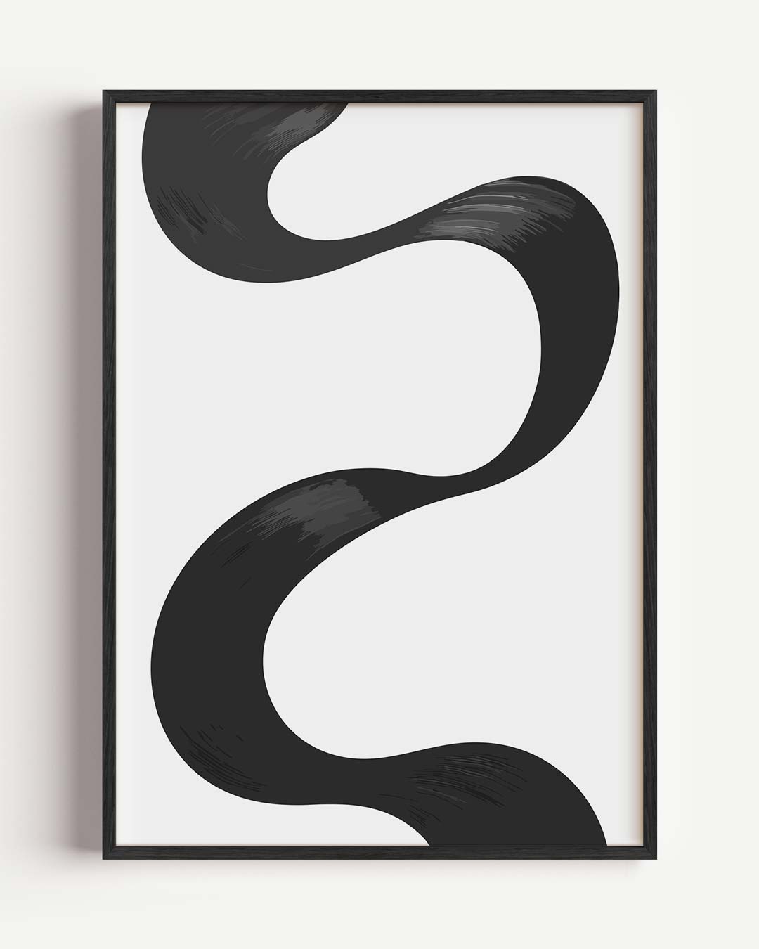 Elegante Zwarte Golven Poster