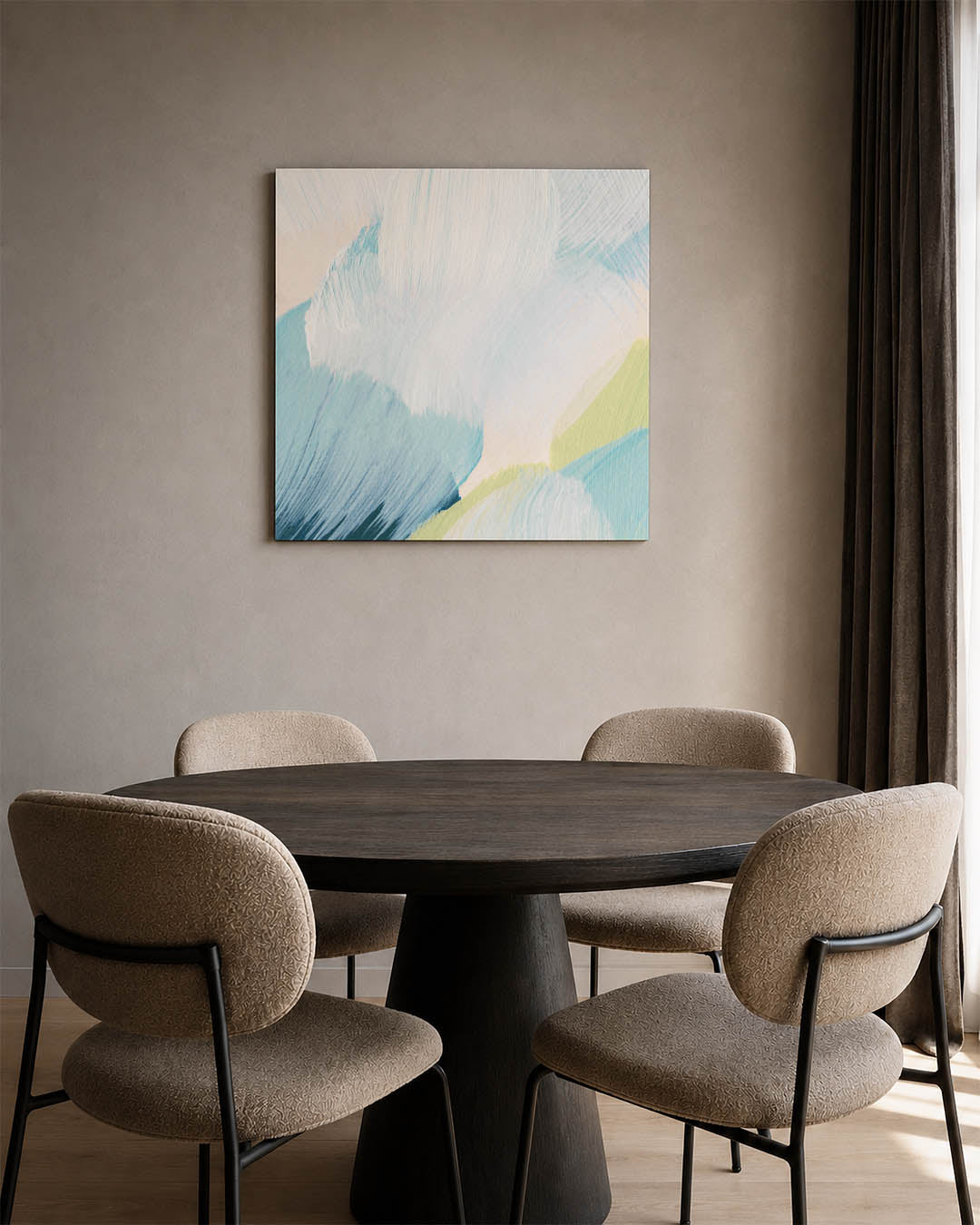 Kleurrijke borstelstreken Kunstwerk