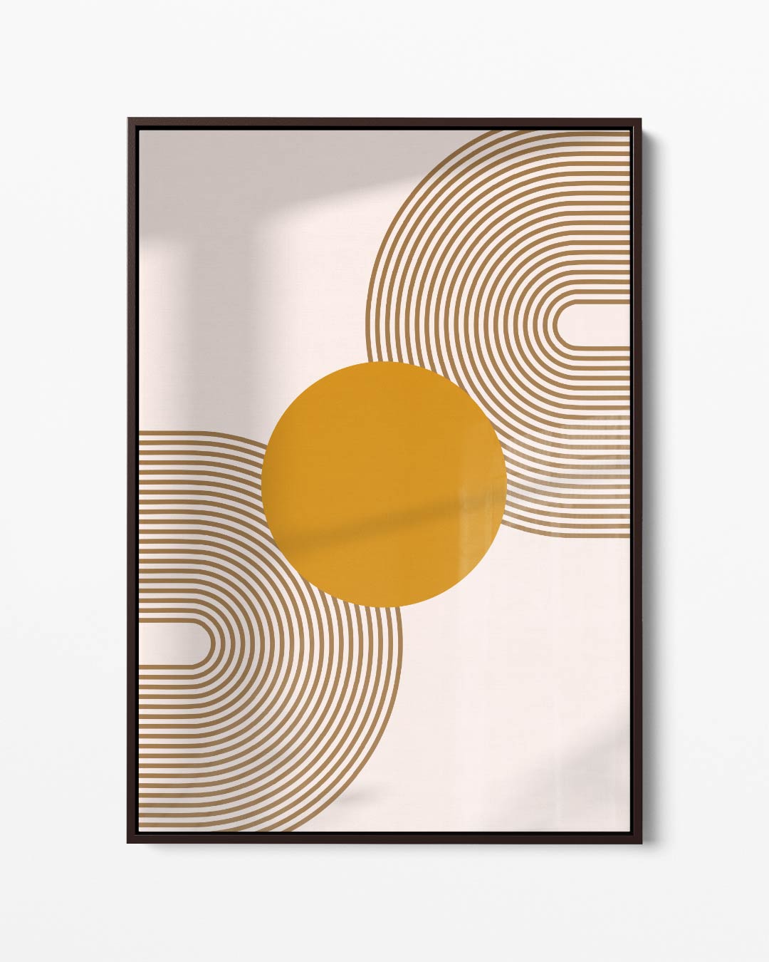 Retro Cirkelpatroon Kunstwerk-canvas-dibond-plexiglas-wanddecoratie-WallArtistic
