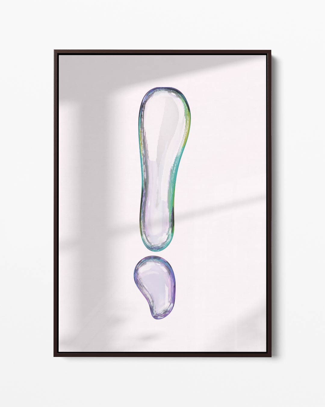 Glasachtig Uitroepteken Sculptuur Kunstwerk-canvas-dibond-plexiglas-wanddecoratie-WallArtistic