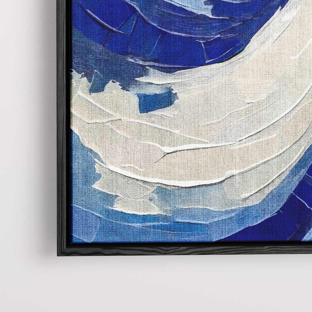Golf van Blauwe Energie Kunstwerk-canvas-dibond-plexiglas-wanddecoratie-WallArtistic