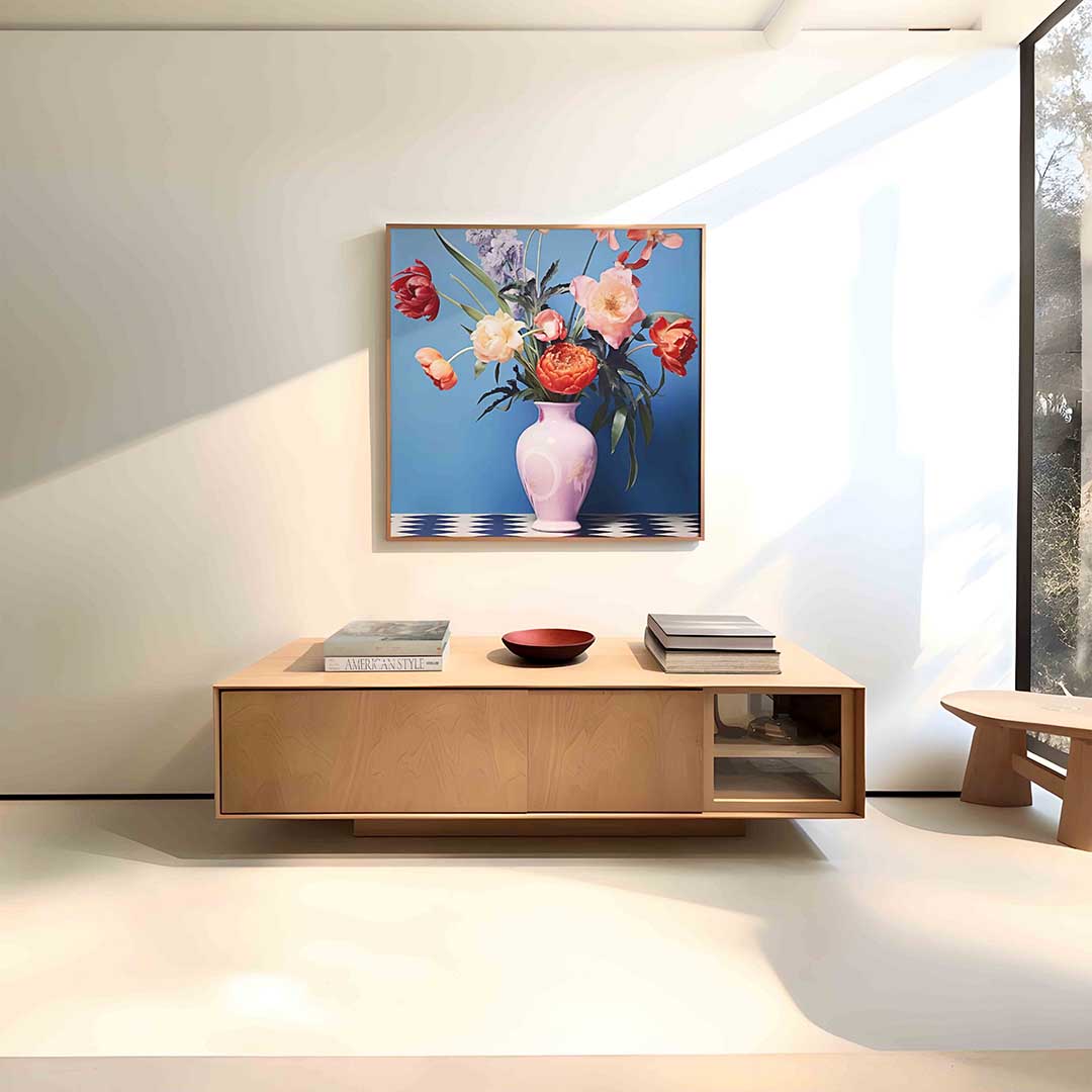 Bloemen in vaas Poster