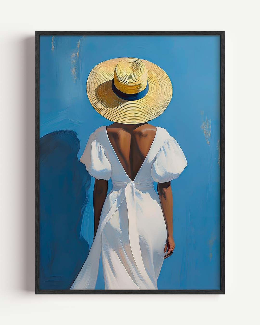 Zomerse Elegantie in Blauw Poster