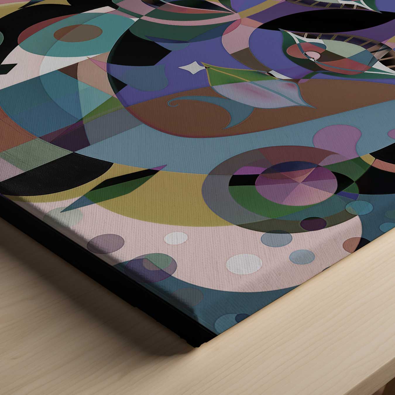 Kleurrijke Abstractie Kunstwerk-canvas-dibond-plexiglas-wanddecoratie-WallArtistic