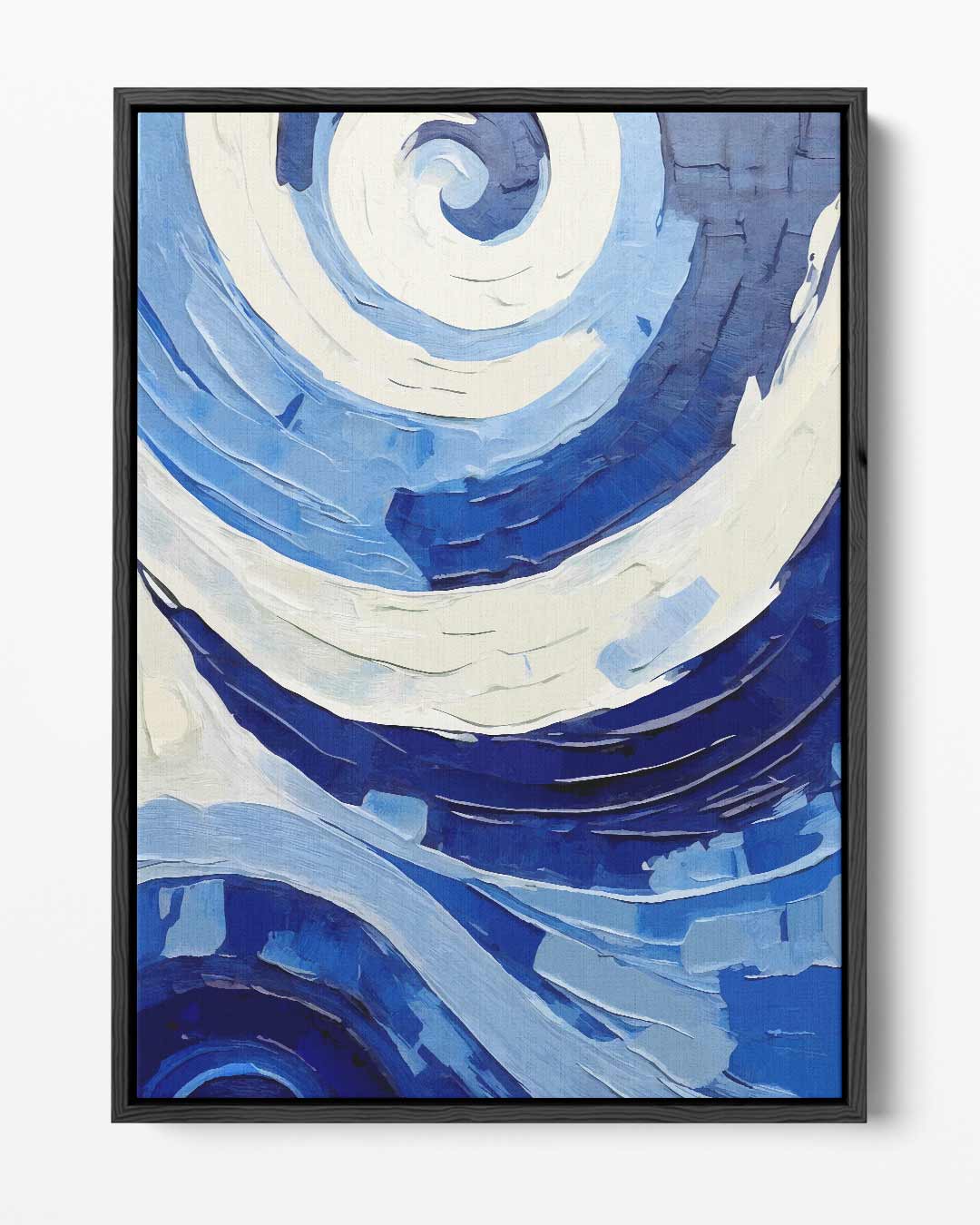 Spiralen van Blauw Kunstwerk-canvas-dibond-plexiglas-wanddecoratie-WallArtistic
