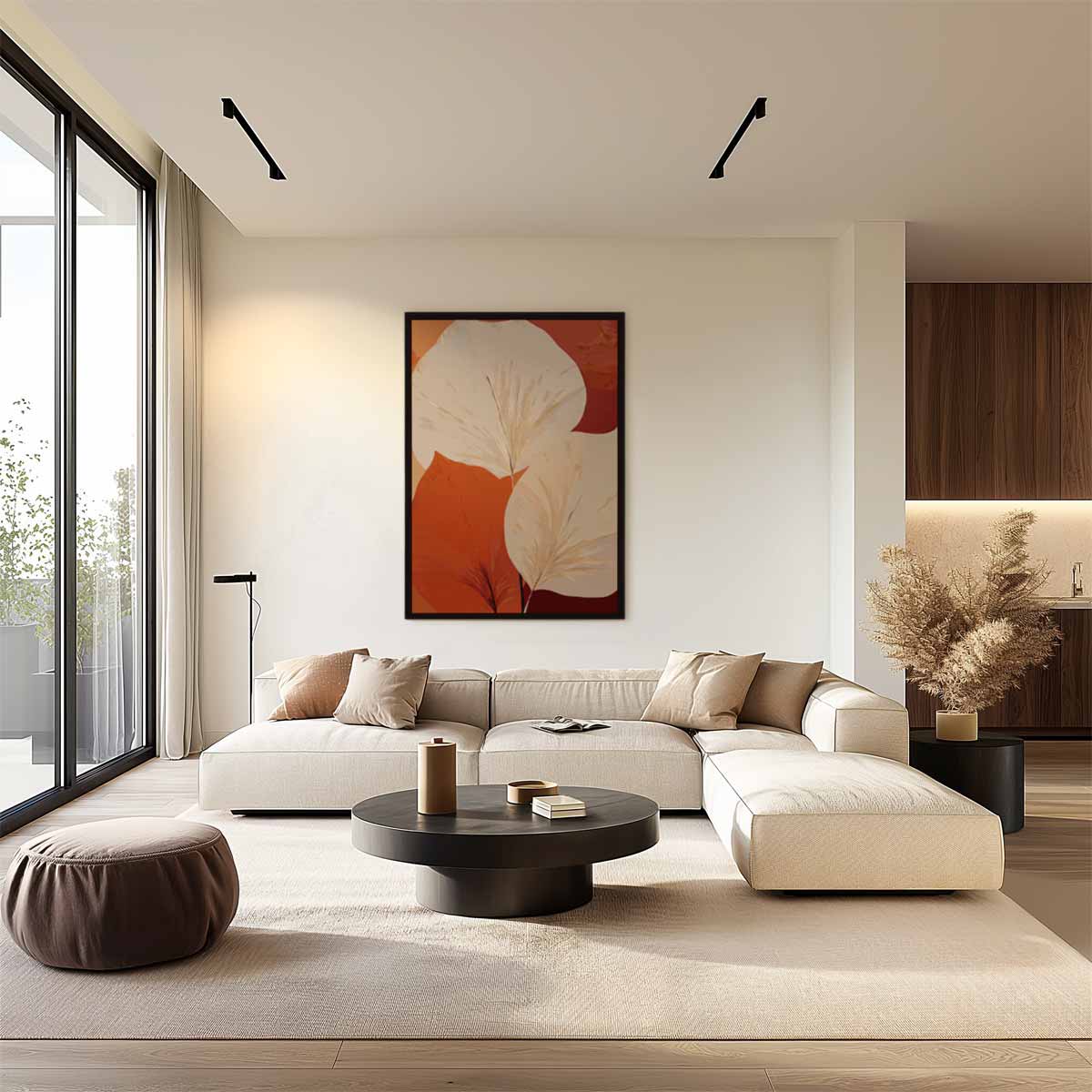 Blad in Herfstsfeer Kunstwerk-canvas-dibond-plexiglas-wanddecoratie-WallArtistic