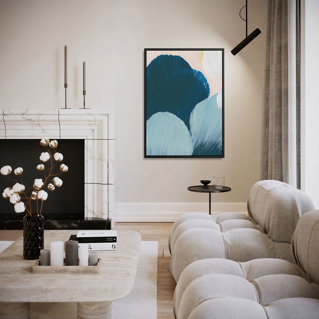Vloeiende kleurencompositie Kunstwerk
