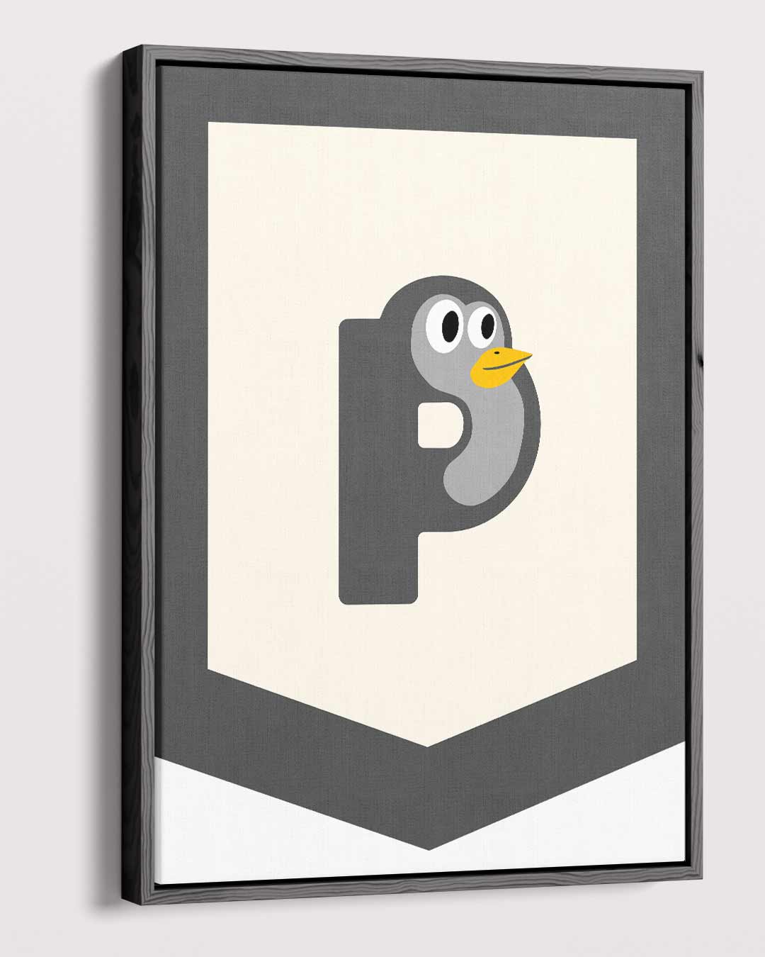 Vrolijke Pinguïn-Mascotte Kunstwerk-canvas-dibond-plexiglas-wanddecoratie-WallArtistic