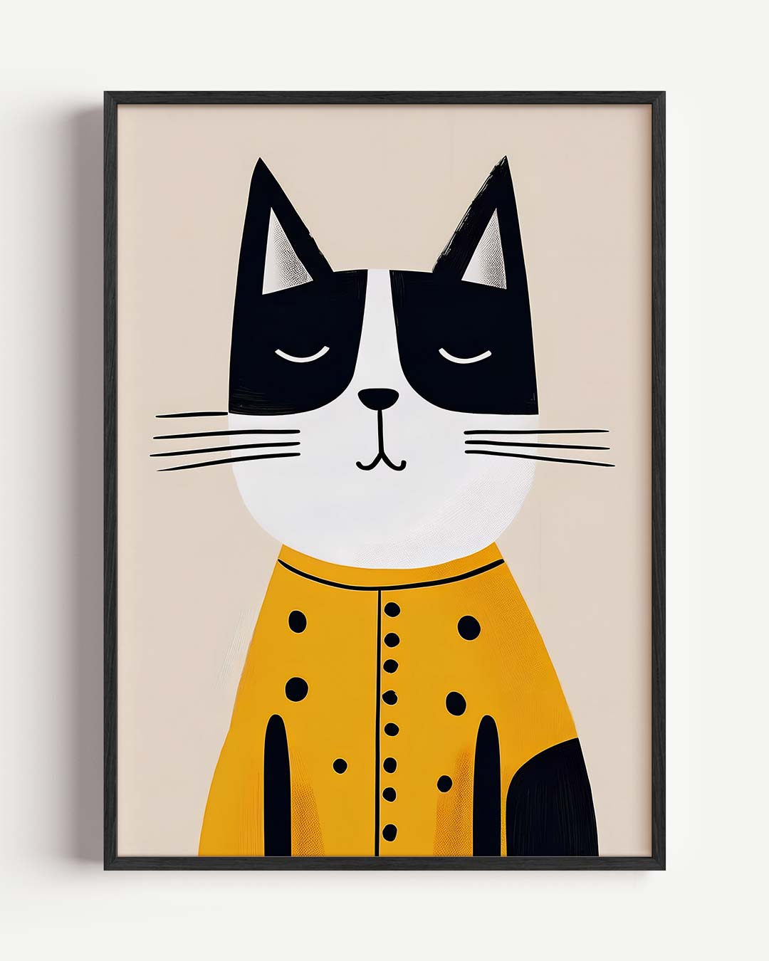 Stijlvolle Kat Illustratie Poster