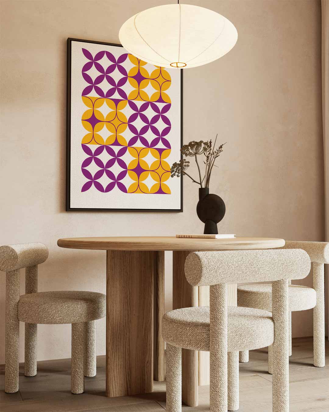 Kleurrijke Geometrische Patronen Kunstwerk-canvas-dibond-plexiglas-wanddecoratie-WallArtistic