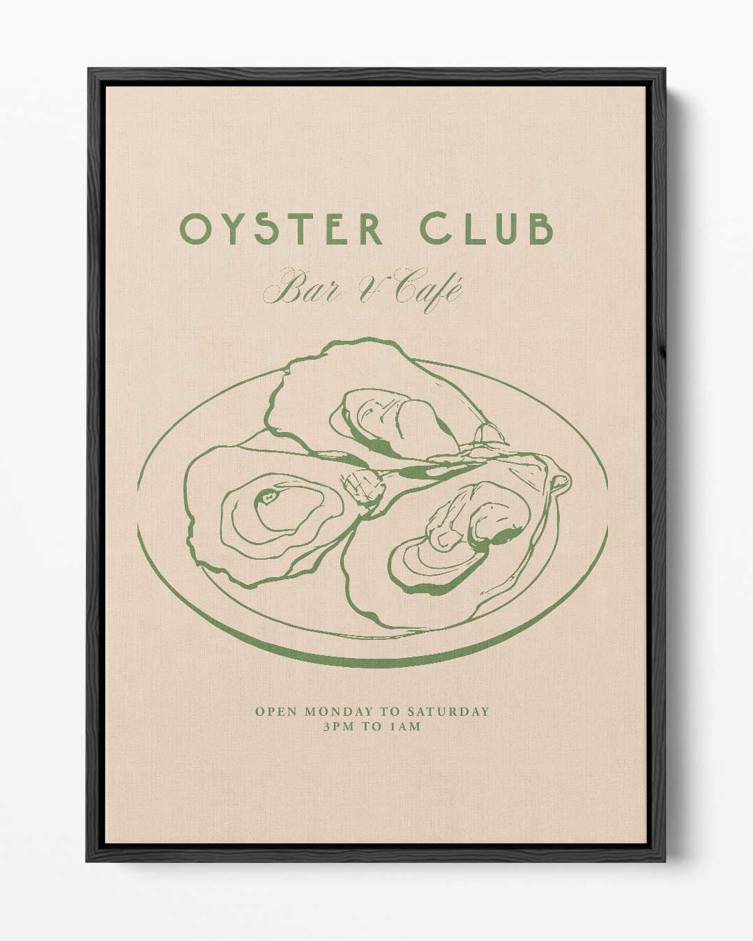 Oyster Club Illustratie Kunstwerk-canvas-dibond-plexiglas-wanddecoratie-WallArtistic