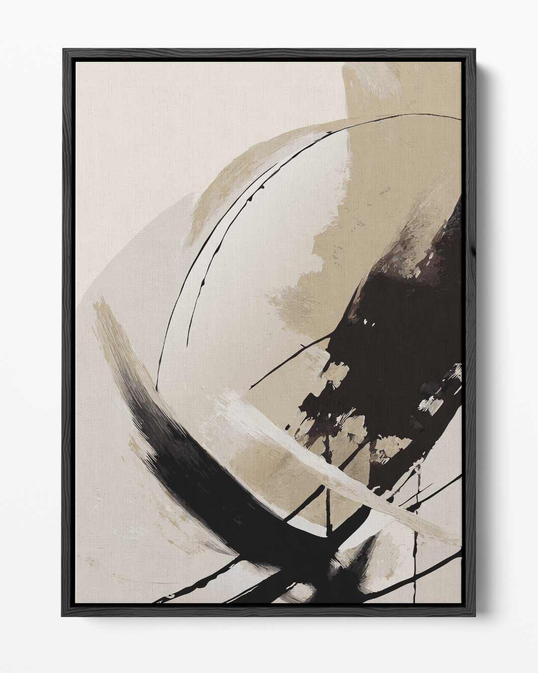 Dynamische Bewegingen in Beigetinten Kunstwerk-canvas-dibond-plexiglas-wanddecoratie-WallArtistic