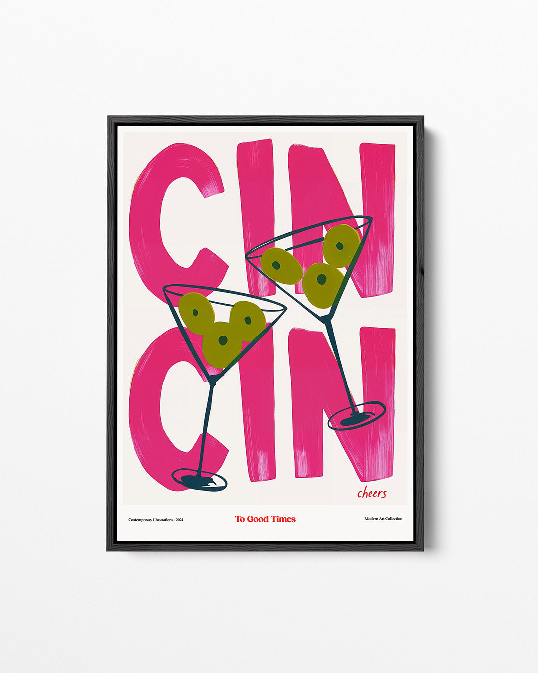 Vrolijke cocktail illustratie Kunstwerk