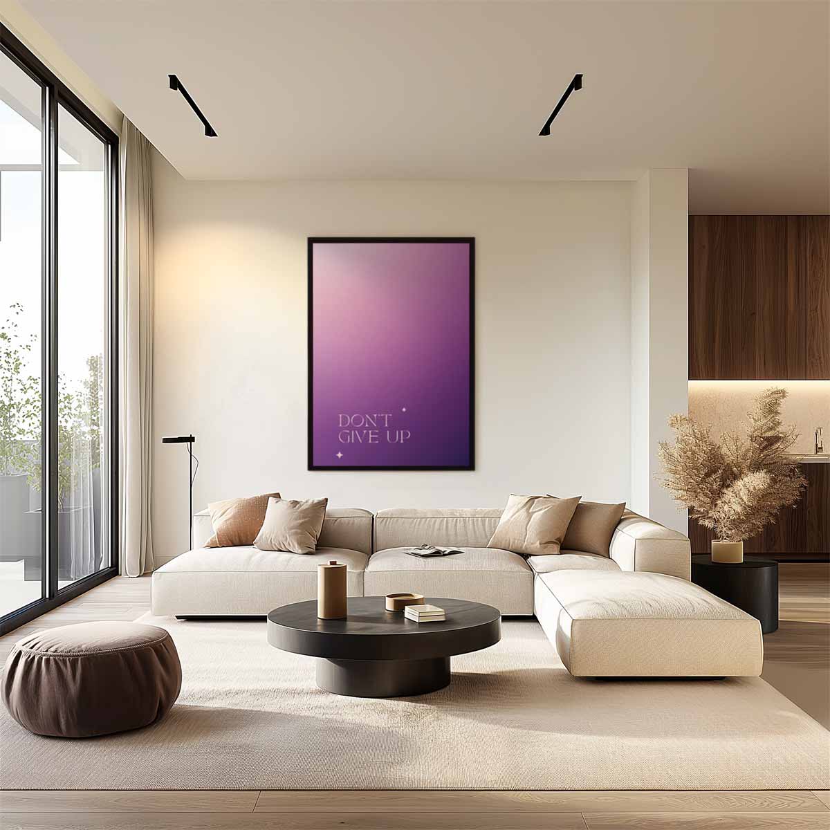 Inspirerende Poster "Don't Give Up Kunstwerk-canvas-dibond-plexiglas-wanddecoratie-WallArtistic