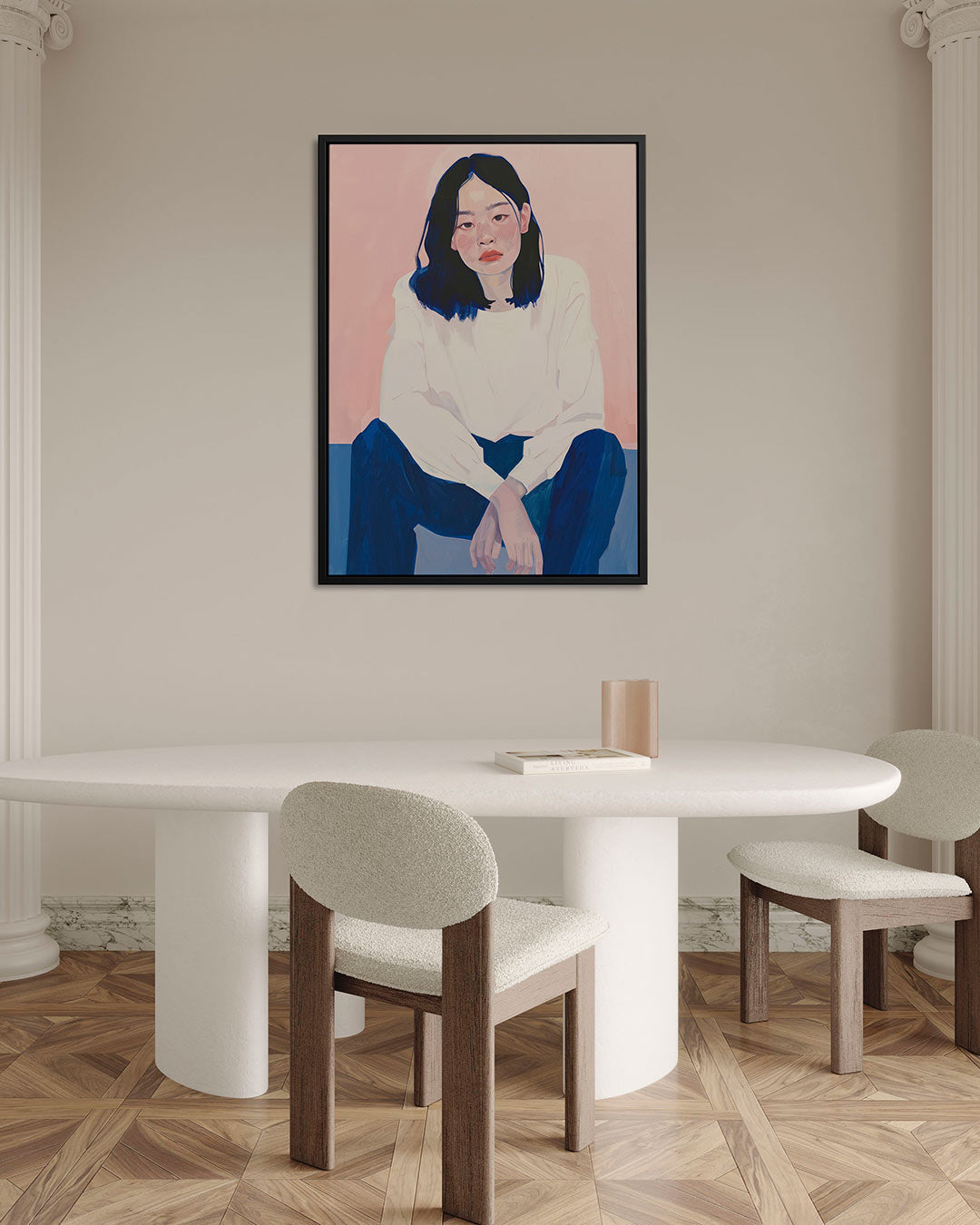 Portret in zachte tinten Kunstwerk